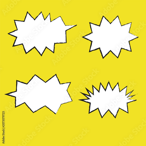Comic speech bubble blast vector illustration element