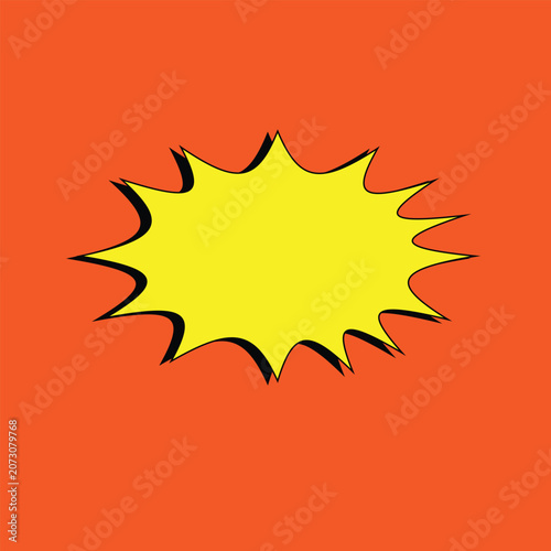 Comic speech bubble blast vector illustration element