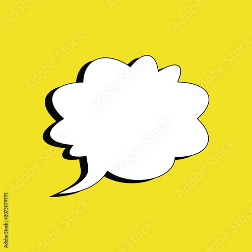 Comic speech bubble blast vector illustration element