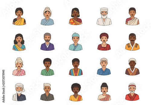 Diverse group of people from various cultures