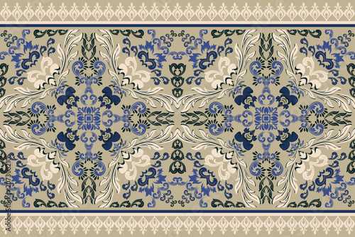 The curtain patterns are inspired by the luxurious Damask style of Victorian art.