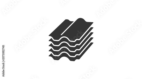 Obraz na płótnie Roofing tiles stacked for installation illustrate the essential components used by professional contractors to ensure high quality and durable weather protection for buildings