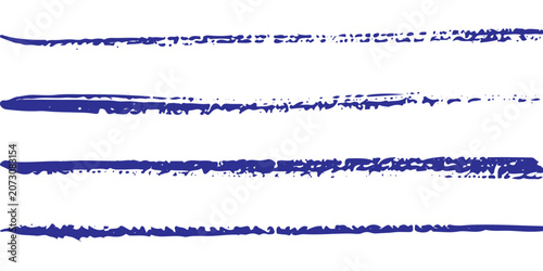 Charcoal pencil straight horizontal lines. Scribble black strokes vector set. Charcoal texture lines isolated on white background. Grunge smears, thin and thick chalk strokes, pencil dividers.