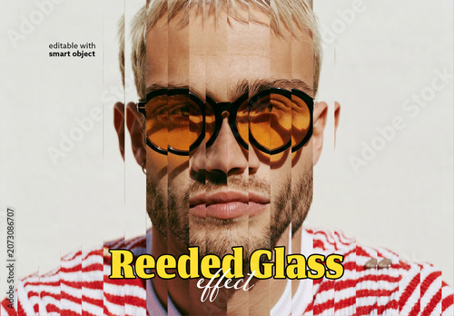 Reeded Glass Photo Effect