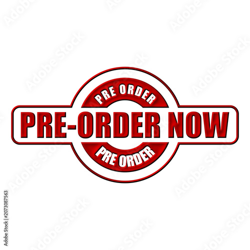 pre order text sign stamp illustration element