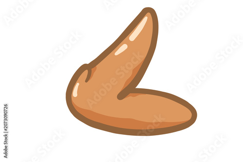 vector illustration of an fried chicken wing