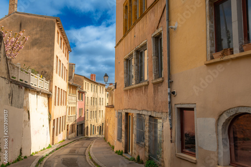 View of the architecture of the famous city of Lyon in France