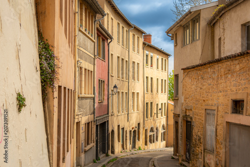 View of the architecture of the famous city of Lyon in France