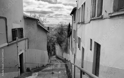 View of the architecture of the famous city of Lyon in France