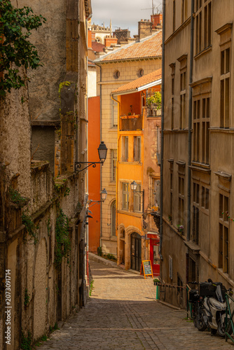 View of the architecture of the famous city of Lyon in France
