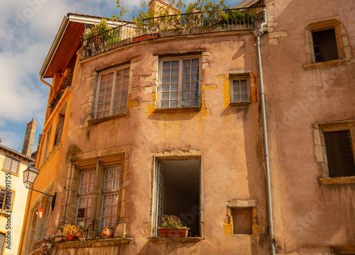 View of the architecture of the famous city of Lyon in France