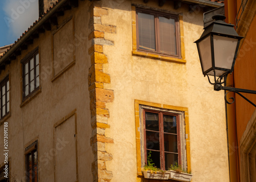 View of the architecture of the famous city of Lyon in France