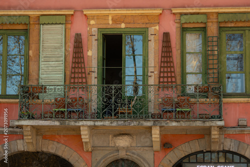 View of the architecture of the famous city of Lyon in France