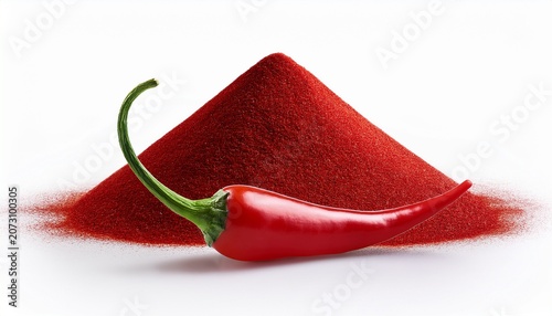 red hot chili pepper isolated on white background and white background