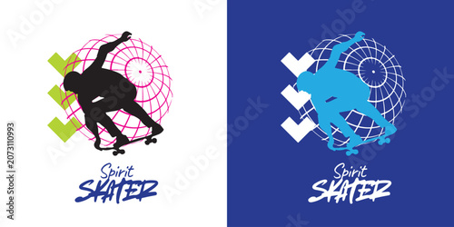 Premium Skateboarding Emblem Design for Sports Brand Identity