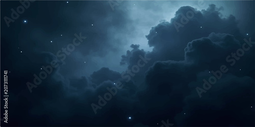 Obraz na plátně Abstract dark navy blue cloud texture background for mystery concept