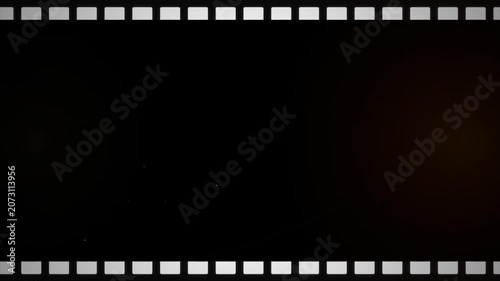 Retro analog film strip border featuring amber light leaks and subtle grain texture 4k video
