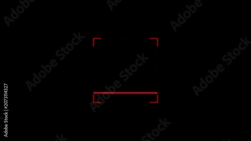 Digital Biometric Verification Scan Hud Red Laser Security Authentication Interface Loop 4k video