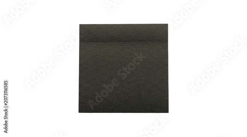A dark gray or black textured rectangle with a crease at the top, resembling a piece of paper or cardstock, isolated on transparent background