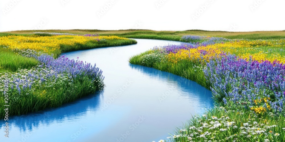 Obraz premium Flowers landscape outdoors colorful.