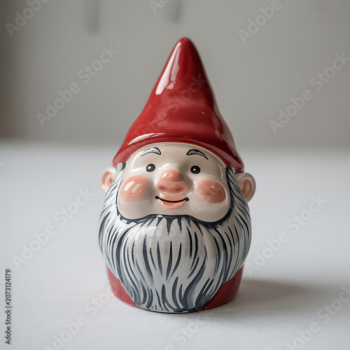 Small ceramic garden gnome toy
