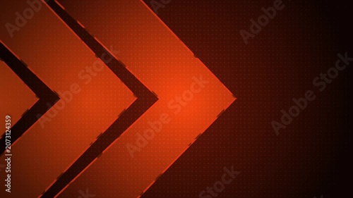 Abstract chevron arrows on a dark background with a glowing modern tech style animation