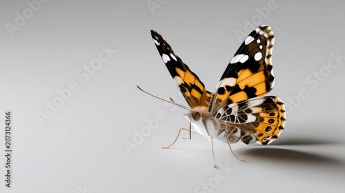 Beautiful Monarch Butterfly With Vibrant Orange and Black Wings