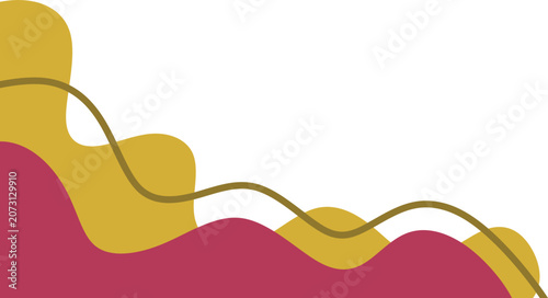 Modern abstract shape element with smooth curves 