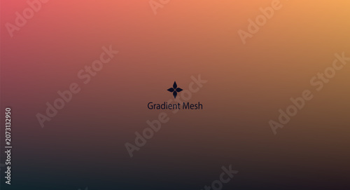 Warm gradient mesh blend of red, orange, and dark brown, abstract backdrop