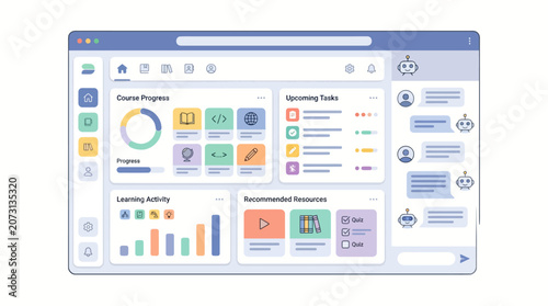 E-Learning Dashboard Interface Template