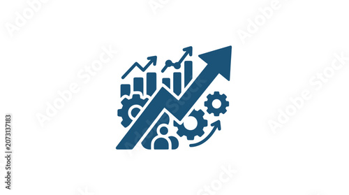 Bild auf Leinwand Business Growth and Development Concept.