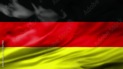 Germany Flag Waving Animation Background German National Symbol Close Up Video Footage