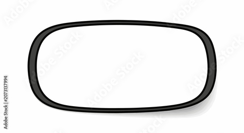 A black rounded square outline with a subtle shadow