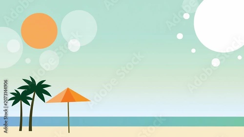 夏と幾何学模様の背景動画