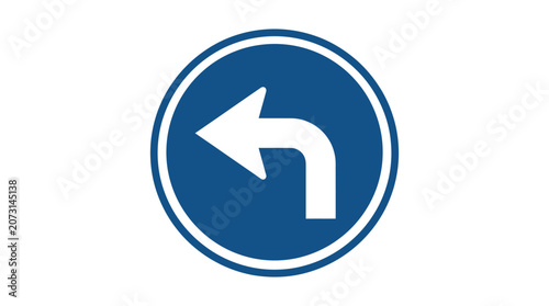 Tableau sur toile Blue road sign with arrow.