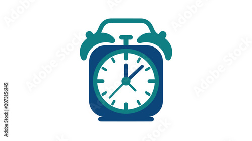 Konstfotografi Alarm clock with white face.
