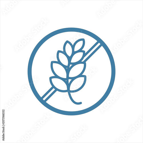 GLUTEN FREE blue vector