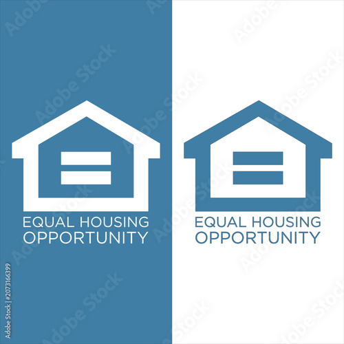equal housing opportunity blue vector