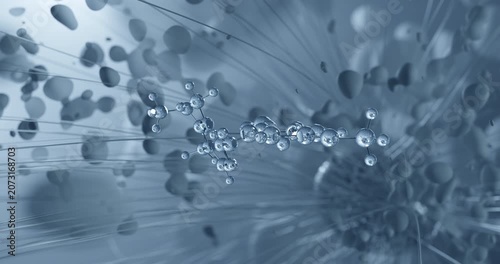 Esomeprazole rotating molecular structure, 3d ball-and-stick model, looped video proton pump inhibitor
