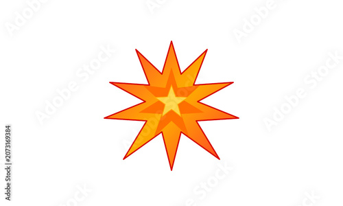 Explosion Collision Emoji Vector Illustration Isolated on white Background