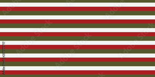 Christmas Seamless Vector Pattern. Contain candy cane stripes in red, green and cream colors. Great for wrapping paper and wallpapers.
