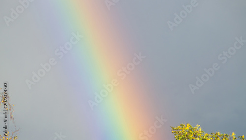 Close-up of a rainbow against the sky