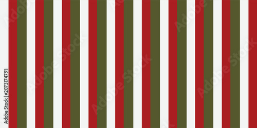 Christmas Seamless Vector Pattern. Contain candy cane stripes in red, green and cream colors. Great for wrapping paper and wallpapers.