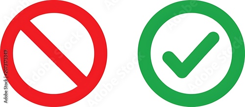 Red and green circle with white cutout arrows isolated on white background