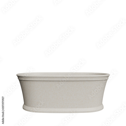 Fotografia Minimalist White Ceramic Pot on Black Background
