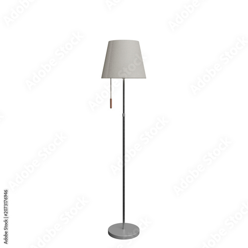 Fotografía Minimalist Floor Lamp with Black Background