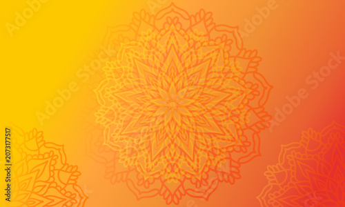 Decorative Indian festival backdrop with mandalas suitable for invitations, brochures and presentation templates
