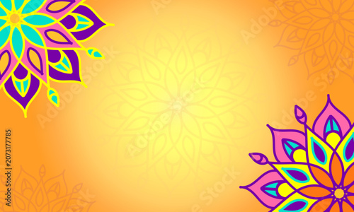 Ornamental Diwali background with radiant mandala for cultural events, greeting cards and festival branding
