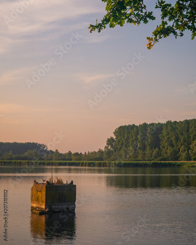 Silent Waters of Harchies at Sunrise