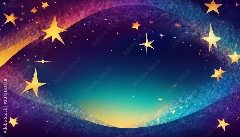 Fototapeta premium Abstract Background With Stars And Copy Space